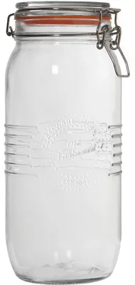 Produktbild von 2er Set Vorratsdosen mit luftdichtem Deckel 2,0 Liter in transparent 11,5 x 27 c