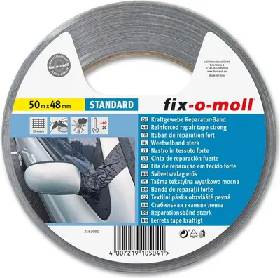 Produktbild von Reparaturband fix-o-moll Standard silber 50m x 48mm