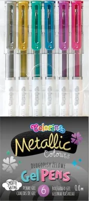 Obrázek produktu pro Gelová pera 6 barev metalických Coloroino p20