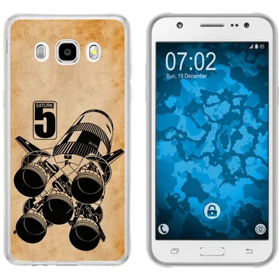 Produktbild von PhoneNatic Case kompatibel mit Samsung Galaxy J5 (2016) J510 Silikon-Hülle Space Moon Rocket M3