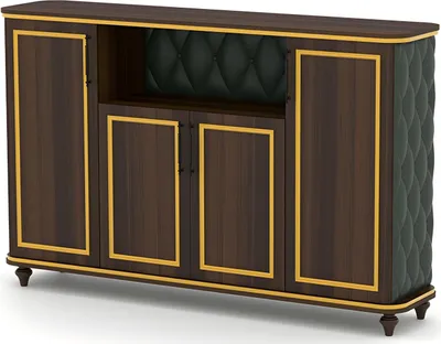 Produktbild von Luxus Büroschrank Anrichte Schrank Sideboard Modern Büro Möbel Holz Gold