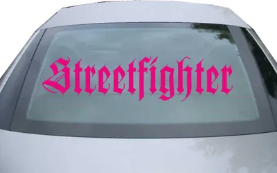 Produktbild von Indigos UG - Aufkleber Heckscheibe & Motorklappe DE2185 - pink - 600x142 mm - Streetfighter - Auto Scheiben Fenster Heckklappe Tuning Racing JDM - Die cut