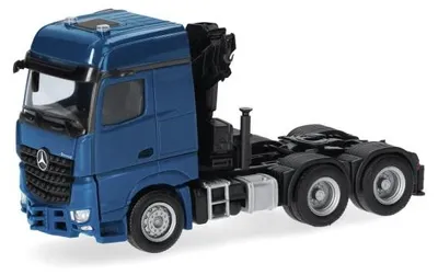 Zdjęcie produktu dla Herpa – ciężarówka MB Actros 18 Bigspace z naczepą, niebieska 318747