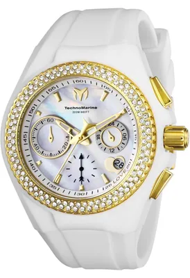 Obrázek produktu pro TechnoMarine Cruise TM-117046 Dámské hodinky - Quartzový strojek - Nerezová ocel s bílým ciferníkem - 40 mm - S extra řemínky