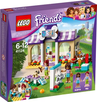 Produktbild von LEGO Heartlake Welpen-Betreuung 41124 – Tierpflege Spielset für 6-12 Jahre mit Hundepark, Karussell, Zubehör, 2 Spielfiguren, 2 Tieren und 2 Hindernissen