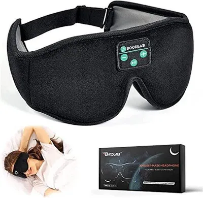 Productafbeelding van Draadloze slaapmasker met Bluetooth, ultradunne luidsprekers, wasbaar, geschikt voor slaapproblemen