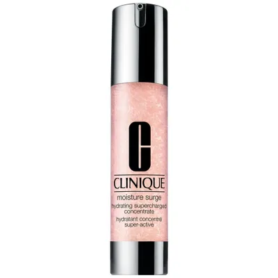 A product shot of a Clinique Moisture Surge bottle against a white background.