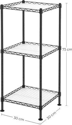 Produktbild von Famanu Wandregal mit 3 Ablagen - 30 x 30 x 73 cm