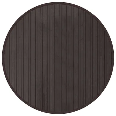 Zdjęcie produktu dla vidaXL Dywan okrągły ciemnobrązowy 80 cm bambusowy