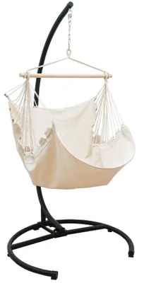 Imagen del producto de Silla colgante HMG-39, color beige + estructura para silla colgante HSG-155, color