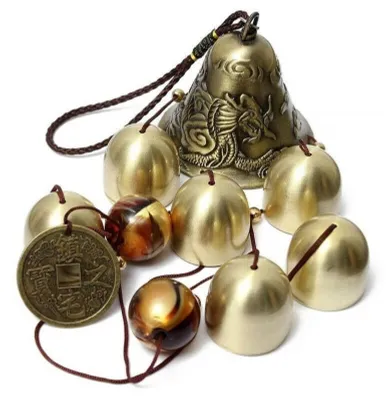 Windspiele mit 6 Metallglocken, Feng Shui Glücksbaum, 49,5 cm