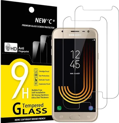 Produktbild von Panzer Schutz Glas Samsung Galaxy J3 2017 2er Pack 9H Härte HD Ultra-klar