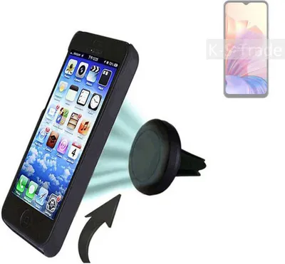 Produktbild von K-S-Trade Kompatibel mit Blackview Oscal C80 Auto Handy Halterung KFZ Halter Lüftungsgitterhalterung Air Vent mount Smartphone Halter