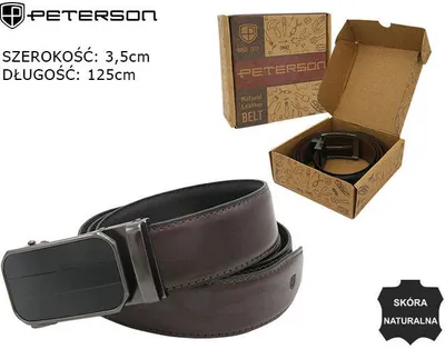 Obrázek produktu pro Peterson Pánský kožený opasek Solofa hnědá 115 cm