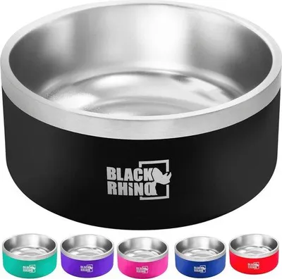 Produktbild von Doppelwandige Edelstahl-Nassfutter-Schüssel 44oz Antirutsch für Hunde
