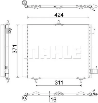 Produktbild von Kondensator, Klimaanlage MAHLE AC 460 000S