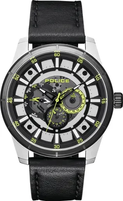 Produktbild von Police Herrenuhr PL15410JSTB.04 Lederband schwarz
