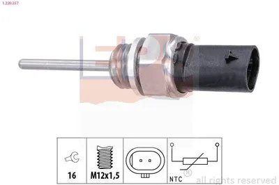 Produktbild von EPS 1.220.257 Abgastemperatursensor für VW Golf VII Schrägheck (5G1, BQ1, BE1, BE2) M12x1,5