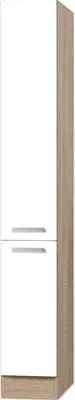 Produktbild von Optifit Apothekerschrank Zamora214 BxTxH 30 x 57,1 x 206,8 cm weiß matt zerlegt Anschlag reversibel KUZM HFZ306-9+