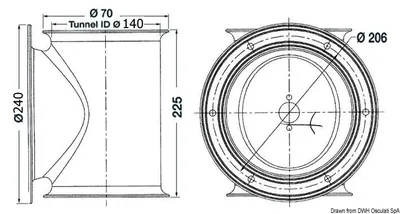Immagine prodotto di Tunnel LEWMAR per elica di poppa Ø 140 mm , 1 pezzo