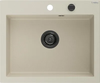 Immagine prodotto di Mexen Elix lavello in granito 1-vasca 600 x 500 mm, beige, sifone nero- 6525601005-69-B