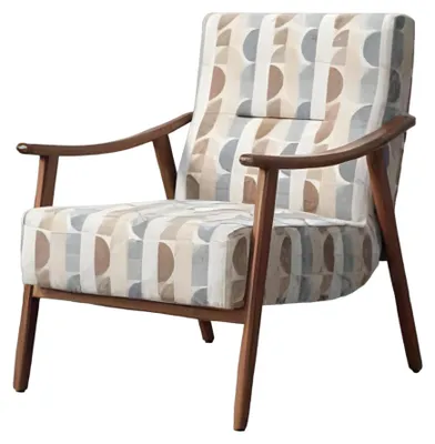 Produktbild von Bunter Wohnzimmer Einsitzer Designer Stoffsessel Moderner Polstersessel