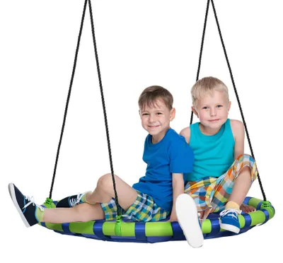 Immagine prodotto di Altalena per bambini Nest, portata 150 kg, altezza regolabile 120-180 cm, diametro Ø 100 cm, blu
