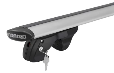 Obrázok produktu pre Menabo Fender Silver XL | Strešný nosič pre Audi - A4 (B8/8K) Allroad (2007-2015) - Hliník - Dĺžka 135 cm - Nosnosť 90 kg - Balenie obsahuje 2 kusy