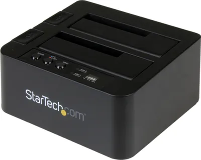 Zdjęcie produktu dla StarTech.com SDOCK2U313R, Duplikator HDD, 2 kopii, USB 3.1, Czarny, Plastik, USB Typu B