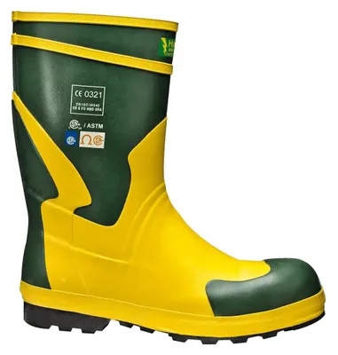 Image de Bottes de travail isolantes Sir Safety DIELECTRICAL 9726 SB, embout en acier, semelle résistante à la chaleur, taille 45, JAUNE/VERT