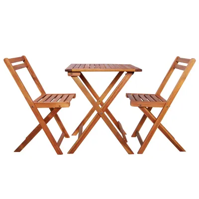 Immagine prodotto di vidaXL Set bistrot 3 pezzi pieghevole in legno massiccio di acacia