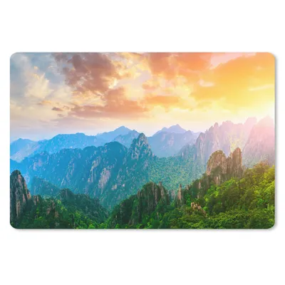 Produktbild von MuchoWow® Mauspad Mousepad Berge - Bäume - Sonnenuntergang - Natur 27x18 cm - Mousepads - Maus Mat - Pad - Mausunterlage - Büroartikel - Desk Matten
