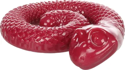Produktbild von Flamingo Sneaky Snake Snackspielzeug für Hunde, Bordeaux, 17x16,2x4,3cm, aus TPR, befüllbar für interaktives Spiel