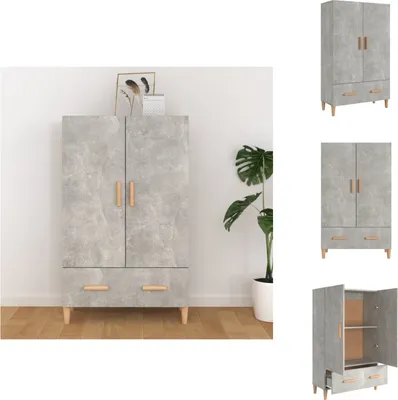 Produktbild von vidaXL Highboard Betongrau 70x31x115 cm Holzwerkstoff -  Sideboards
