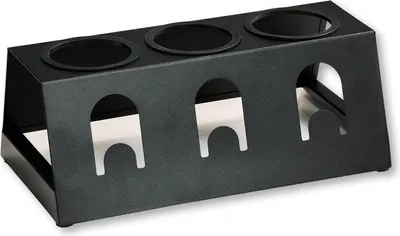 Produktbild von KESPER Flaschenhalter schwarz matt 79650, 32x17x12 cm – stabiler Flaschenständer mit Abtropfschale, für Wasser-, Wein- & Glasflaschen