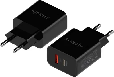 Imagen del producto de Aisens Cargador 20W USB-C PD3.0 USB-A QC3.0