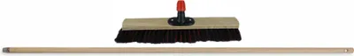 Image de Novaliv Balai de rue 40 cm I Balai avec manche en bois I Arenga-Elaston Balai de jardin I Balai de rue Balai industriel