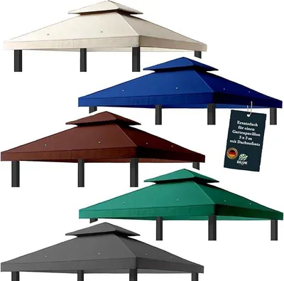 Produktbild von Ersatzdach für Pavillon 3x3m wasserabweisend Material Panama PCV Soft 370g/m? extra stark Modell 1