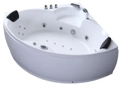 Produktbild von Whirlpool Alice Sprudelbad Massagebadewanne Eckwhirlpool 150 x 150 x 56 cm, weiß