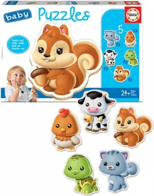 Produktbild von Educa Puzzle. Baby Puzzles Animals B 2x2/2x3/4 Teile
