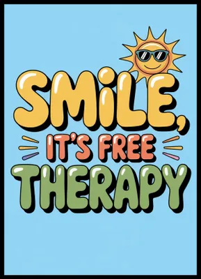 Produktbild von Plakat 50x70cm Motivational Affirmation Retro Vintage Für das Wohnzimmer Smile