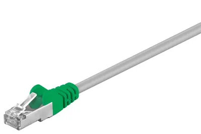 Zdjęcie produktu dla goobay kabel krosowy CAT 5e F/UTP szary/zielony 1 m
