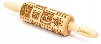 Produktbild von Folkroll Weihnachts-Nudelrolle Geschenk graviert Stern