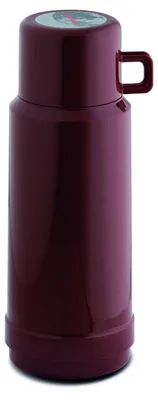Imagen del producto de Botella térmica de 1 litro, de plástico, color marrón