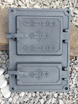Obrázek produktu pro Dvířka trouby Dvířka trouby na dřevo Dvířka udírny z litiny 37,5x27,5cm antracitová