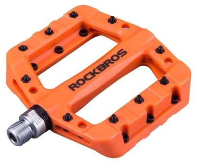 Immagine prodotto di ROCKBROS, pedali per mountain bike in nylon, leggeri e antiscivolo – arancioni