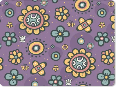Produktbild von MuchoWow® Mauspad Mousepad Mädchen - Schmetterling - Pflanzen - Muster - Mädchen - Kinder - Kinder 40x30 cm - Mousepads - Maus Mat - Pad - Mausunterlage - Anti Rutsch