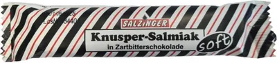 Produktbild von Salzinger Knusper Salmiak Zartbitterschokolade 50g