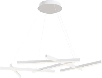 Immagine prodotto di Lampada a sospensione LED Maytoni bianca a 6 luci, in alluminio, luce calda, 3100 lm, 3000 K