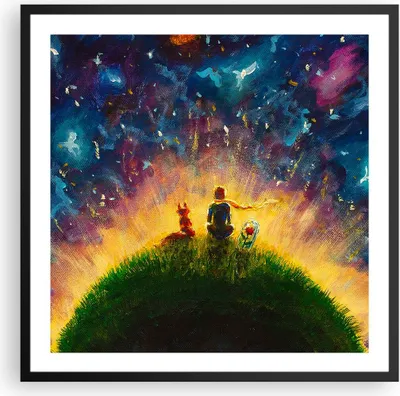 Produktbild von Gerahmtes Poster - Schwarzer Rahmen - Mann Natur - 60x60 cm - Wand Bild - Wanddeko - Wandbilder - Kunstposter - Wandposter - Bilderrahmen - Bilder - Kunstdruck - Wandbild - P2BAC60x60-3510